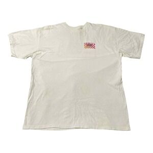 Vans Shirt Mens Large White Checkerboard Off The Wall Chest Logo Skate Tee‎